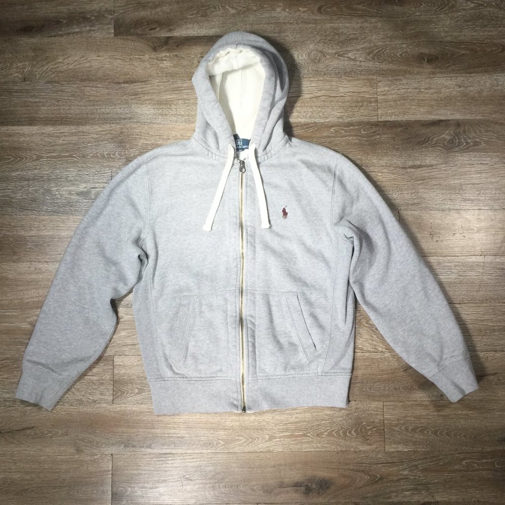 Polo Ralph Lauren Heavy Weight Hooded Waffle Lined Full Zipper Hoodie Men’s L